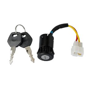 2 Wires Ignition Switch Key Starter Switch with 2 Keys On-Off for Kids Electric Ride On Car Motocycle ATV