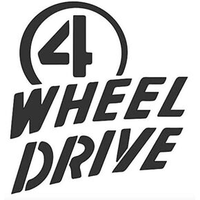4 Wheel Drive - Die Cut Vinyl Decal - 5" W X 5.5" H