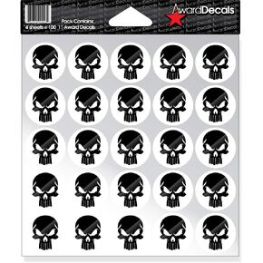 Enforcer (Black on White) Sticker Set (100 Decals) 1" The Original Award Decals Premium 20mil Thick 1" Helmet Decals Made in The USA Since 1976