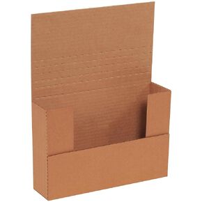 Aviditi Brown Kraft Easy-Fold Mailing Boxes, 9 1/2 x 6 1/2 x 2 Inches, Pack of 50, Crush-Proof, For Shipping, Mailing and Storing
