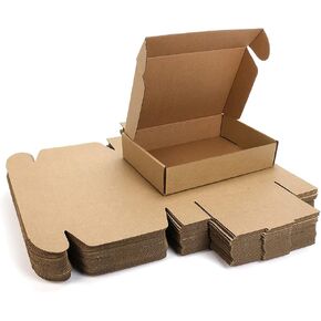Shipping Boxes 4x4x4 Inches, 25 Packs Corrugated Cardboard Boxes for Packaging, Cube Bulk Foldable Mailing Boxes for Small Business Gift Storage