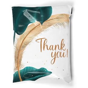 Creative Poly Mailers 10x13 inch 100 pcs, Shipping Bags, Thank You Floral Fur Packaging Bags with Self Adhesive Strip, 2.35 Mil Durable Mailing Envelopes for Shipping Multipurpose