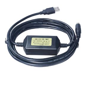 Twinkle Bay PLC Micrologix Cable USB Interface Compatible PLC Micrologix 1000, 1200, 1400 Series with USB-1761-CBL-PM02 8 Pin Round Aapater
