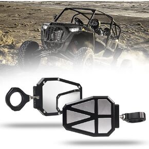 UTV Side Mirrors for 1.75" Roll Bar, RZR Side Rear View Mirrors Compatible with Polaris RZR Ranger, Yamaha Rhino, Pioneer 1000, Articat Wildcat