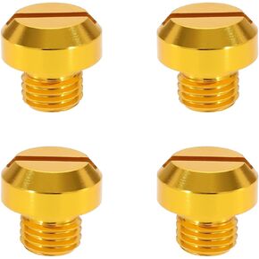 The Lord of the Tools 4PCS Motorcycle Mirror Hole Plugs Aluminium Alloy Blanking Screws Left & Right Thread for M10x1.25 Mirror Holes Accessories Black
