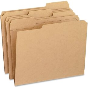 Pendaflex RK15213 Two-Ply Dark Kraft File Folders, 1/3 Cut Top Tab, Letter, Brown (Box of 100)