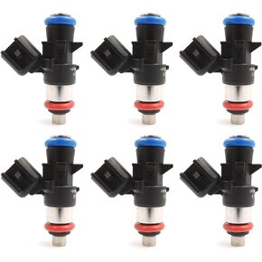 HiSport Fuel Injector 0280158233 5184085AC 6 PCS Compatible with Chrysler Dodge Ram Jeep Bosch 3.6L 2011-2017