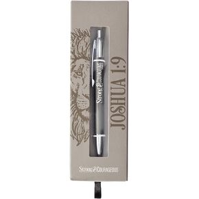 Christian Art Gifts Women's Retractable Ballpoint Scripture Pen in Case: Trust in the Lord - Proverbs 3:5 Inspirational Bible Verse with Pocket Clip, Black Ink & Matching Floral Box, Pink & Rose Gold