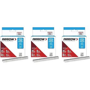 Arrow T50 Heavy Duty Staple, 3/8 Inches, 1250 Staples, Pack of 3