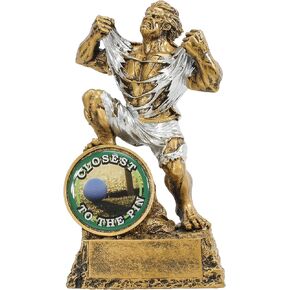 Decade Awards Monster Closest to The Pin Golf Trophy – 6.75 Inch Tall | Golfer Monster Award - Golfing Monster - Engraved Plate on Request