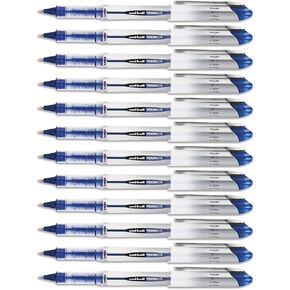 Uni-Ball Vision Elite Stick Rollerball Pen, 0.8mm, Bold Point, Blue Ink, 12-Count