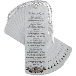 Dicksons Roman's Road Silvertone 6 x 2 Cardstock Bookmark with Tassel Pack of 12