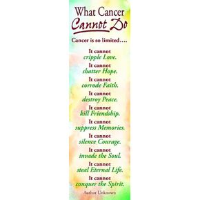 What Cancer Cannot Do Paper Bookmarks - Pkg. of 25 (U9108)