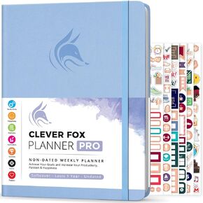 Clever Fox Planner PRO – Weekly & Monthly Life Planner to Increase Productivity, Time Management and Hit Your Goals, 8.5x11″ (Purple)