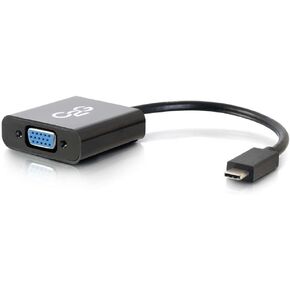 C2G USB Adapter, Video Adapter, USB C to VGA, Black, Cables to Go 29471