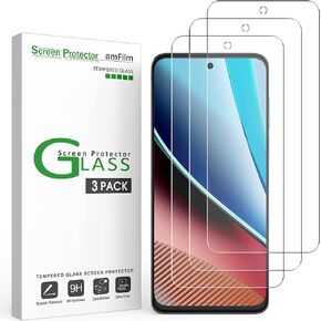 amFilm 3 Pack Compatible with Motorola Moto G Stylus 4G 5G 2023 Screen Protector Tempered Glass with Easy Installation Handles, HD Clear, Anti-Scratch Bubble-Free