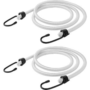 48 inch Blue Bungee Cords with Hooks, 2 Pack