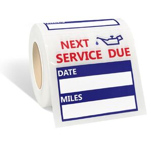 Starboling Oil Change Stickers,Blue Clear Window Waterproof Oil Change Labels