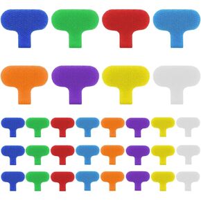 32 Pieces Multi-Color Electronic Cable Identification Tags Write On Cord Labels for Computers Cable Management Writable Wire Tags for Electronics Self-Adhesive Nylon Wrap-It Cable Label (8 Colors)