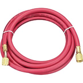 خرطوم شحن غاز التبريد uxcell، 1/4 خيط SAE بطول 9.84 قدم بطول 600 رطل لكل بوصة مربعة، خراطيم HVAC، لصيانة تبريد مكيف الهواء المنزلي، أحمر