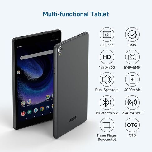 ALLDOCUBE iPlay50 Mini Lite Android 13 Tablet Widevine L1 8GB RAM 64GB ROM 8 بوصة تابلت 1280x800 IPS GMS معتمد للبالغين والأطفال مع تطبيق IWAWA المثبت مسبقًا in Kuwait