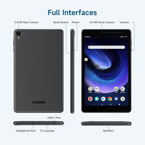 ALLDOCUBE iPlay50 Mini Lite Android 13 Tablet Widevine L1 8GB RAM 64GB ROM 8 بوصة تابلت 1280x800 IPS GMS معتمد للبالغين والأطفال مع تطبيق IWAWA المثبت مسبقًا in Kuwait