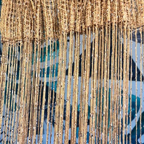 ستائر مطرزة مقاس 99 × 79 بوصة، عبوتان - ديكور هيبي للمداخل والخزائن ومقسمات الغرف - ديكورات المنزل بوهو in Kuwait