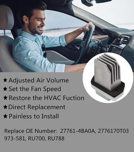 مقاومات محرك منفاخ تكييف الهواء HVAC 27761-4BA0A لـ 2012-2014 NV1500 NV2500 NV3500، باثفايندر روج سينترا 4.0L 5.6L 3.5L 2.5L مقاوم وحدة المنفاخ in Saudi Arabia