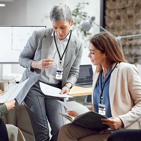 100 حزمة من الحبال المسطحة لشارات الهوية مع حبل للرقبة بمشبك بولدوج مع مشبك لعمال المكتب والطلاب والمعلم (أسود) in Saudi Arabia