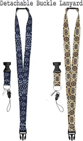 2-Pack Classic Cruise Lanyards with Safety Breakaway Detachable Buckle-Soft Neck Straps for ID Badges and Keys - Versatile Travel Accessories for Men and Women in Saudi Arabia