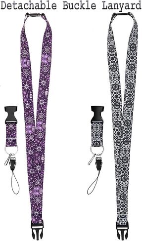 2-Pack Classic Cruise Lanyards with Safety Breakaway Detachable Buckle-Soft Neck Straps for ID Badges and Keys - Versatile Travel Accessories for Men and Women in Saudi Arabia