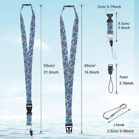 2-Pack Classic Cruise Lanyards with Safety Breakaway Detachable Buckle-Soft Neck Straps for ID Badges and Keys - Versatile Travel Accessories for Men and Women in Saudi Arabia