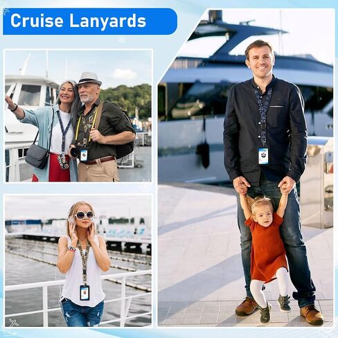2-Pack Classic Cruise Lanyards with Safety Breakaway Detachable Buckle-Soft Neck Straps for ID Badges and Keys - Versatile Travel Accessories for Men and Women in Saudi Arabia