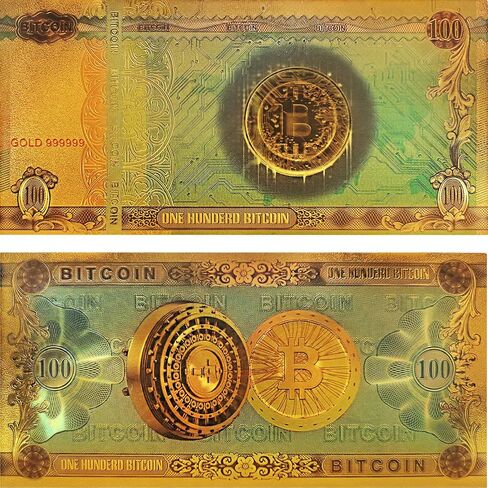 مجموعة عملات البيتكوين القابلة للتجميع، 6 قطع من عملة البيتكوين المادية المشفرة مع حافظة واقية قابلة للتجميع وقطعة واحدة من الأوراق النقدية التذكارية لمجموعة الهدايا in Kuwait