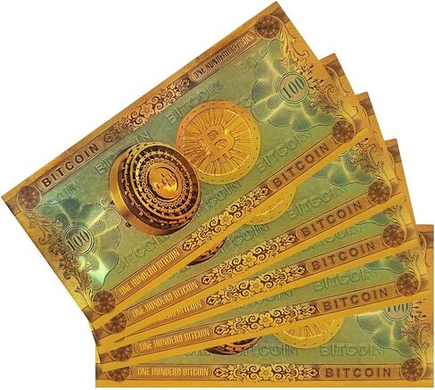 مجموعة عملات البيتكوين القابلة للتجميع، 6 قطع من عملة البيتكوين المادية المشفرة مع حافظة واقية قابلة للتجميع وقطعة واحدة من الأوراق النقدية التذكارية لمجموعة الهدايا in Kuwait