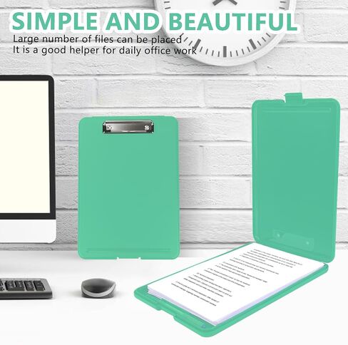 CLOUDIA Clipboard with Storage, Plastic Storage Clipboard with Low Profile Clip, Heavy Duty Nursing Clipboards Foldable, Waterproof Coaches Clipboard Case, Letter Size Smooth Writing for Work (Olive) in Kuwait