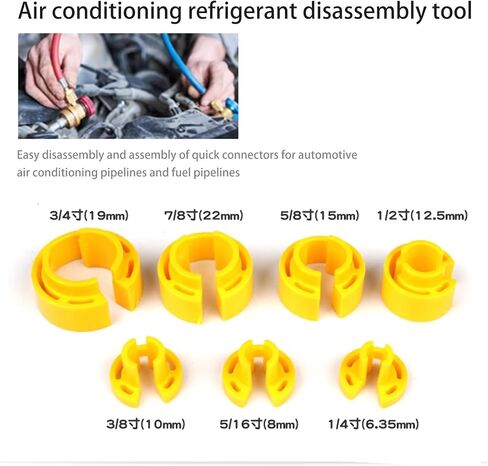 16 PCS Fuel Line Disconnect Tool,AC Line Disconnect Tool for Repairing Car Accessories,1/4 5/16 3/8 1/2 5/8 3/4 7/8 Inch Master Quick Disconnect Tool Kit for Auto Repair Tools in Saudi Arabia