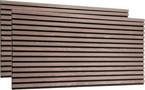MYOYAY Acoustic Wood Wall Panels Set of 2 Sound Absorbing Decorative Panels for Wall and Ceiling, 47.2" x23.6" 3D Wood Slat Wall Panel for Recording Studio,Game Room& Offices in Saudi Arabia