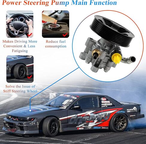 Power Steering Pump 21-5245 Fits for 2002-2009 Camry 2.4L, 2002-2008 Solara 2.4L Power Assist Pump, Replace OE 44310-06071，44310-33150，55-5587，96-5245 in Saudi Arabia