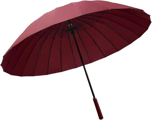 Meichoon Large Umbrella 24Ribs Strong Windproof Glassfiber Bumbersoll Long Handle Manual Business Golf Bumbershoot Outdoor Women Men Multiple Colors KS46 in Saudi Arabia