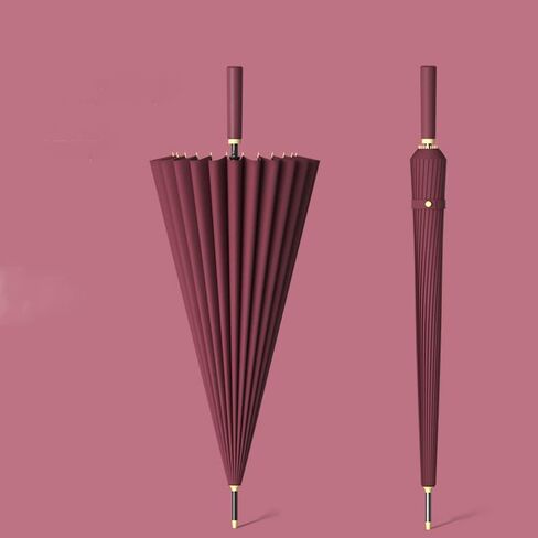 Meichoon Large Umbrella 24Ribs Strong Windproof Glassfiber Bumbersoll Long Handle Manual Business Golf Bumbershoot Outdoor Women Men Multiple Colors KS46 in Saudi Arabia