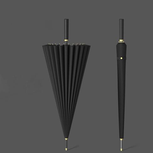 Meichoon Large Umbrella 24Ribs Strong Windproof Glassfiber Bumbersoll Long Handle Manual Business Golf Bumbershoot Outdoor Women Men Multiple Colors KS46 in Saudi Arabia