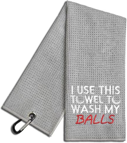 أستخدم هذه المنشفة لغسل منشفة جولف رمادية مطرزة، مناشف جولف مضحكة لحقائب الجولف مع مشبك، ملحقات الجولف للرجال، هدية عيد ميلاد للتقاعد لمحبي الجولف، الجد، الأب، الأخ in Kuwait