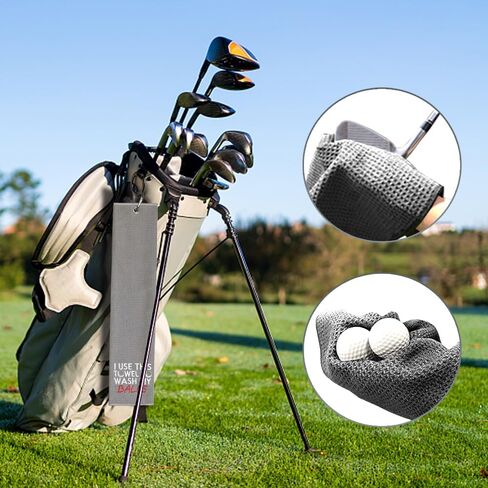 أستخدم هذه المنشفة لغسل منشفة جولف رمادية مطرزة، مناشف جولف مضحكة لحقائب الجولف مع مشبك، ملحقات الجولف للرجال، هدية عيد ميلاد للتقاعد لمحبي الجولف، الجد، الأب، الأخ in Kuwait