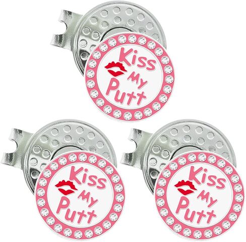 ONEDIGI Golf Ball Markers with Hat Clips Value Sets for Men Women Golfer, Removable Attaches Easily to Golf Cap Premium Gifts.Colorful Golf Ball Markers with Silver Color Golf Hat Clips. in Saudi Arabia