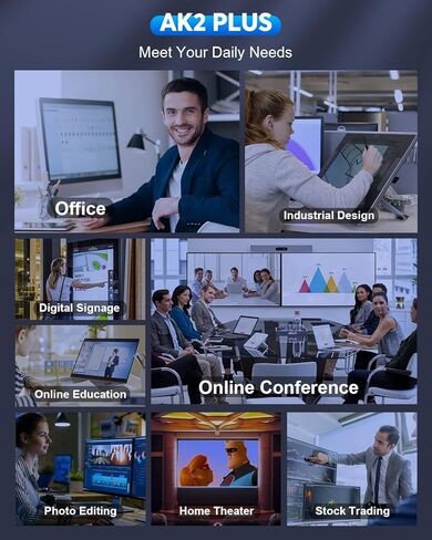 KAMRUI AK2 Plus كمبيوتر صغير، Intel الجيل الثاني عشر Alder Lake- N100 (حتى 3.4 جيجا هرتز) أجهزة كمبيوتر مكتبية صغيرة، 16 جيجابايت DDR4 RAM 1 تيرابايت M.2 NVME SSD Micro PC، يدعم Dual HDMI 4K UHD/WiFi5/BT4.2 للمكتب المدرسي المنزلي . in Kuwait