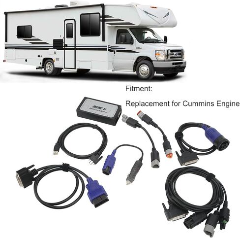 ماسح ضوئي للشاحنة شديد التحمل SAE J1708 J1587 RP1210 مبيت ألومنيوم قياسي 6 CAN J1939 مجموعة مهايئ وصلة البيانات المضمنة للمركبة مع صندوق تخزين in Kuwait