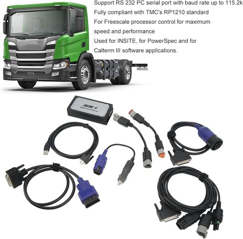 ماسح ضوئي للشاحنة شديد التحمل SAE J1708 J1587 RP1210 مبيت ألومنيوم قياسي 6 CAN J1939 مجموعة مهايئ وصلة البيانات المضمنة للمركبة مع صندوق تخزين in Kuwait