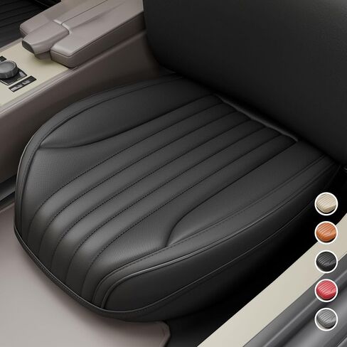 قطعتان من أغطية مقاعد السيارة LB، أغطية وسائد المقعد الأمامي السفلي، جلد نابا مقاوم للماء، مضاد للانزلاق والتفاف حول الجزء السفلي، ملاءمة داخلية عالمية للسيارات لشاحنات البيك أب السيدان، أسود in Kuwait