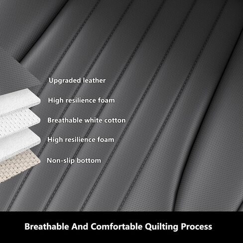 قطعتان من أغطية مقاعد السيارة LB، أغطية وسائد المقعد الأمامي السفلي، جلد نابا مقاوم للماء، مضاد للانزلاق والتفاف حول الجزء السفلي، ملاءمة داخلية عالمية للسيارات لشاحنات البيك أب السيدان، أسود in Kuwait